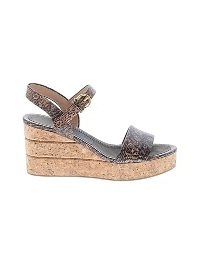 Pre-owned Ferragamo Wedges In Brown