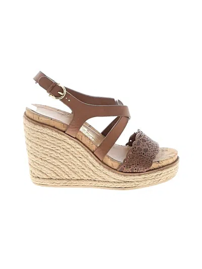 Pre-owned Ferragamo Wedges In Brown
