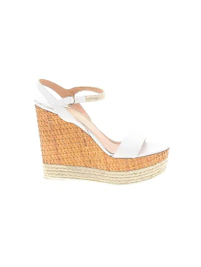 Pre-owned Ferragamo Wedges In White