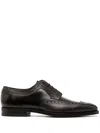 Ferragamo Western-style Leather Derby Shoes In Brown