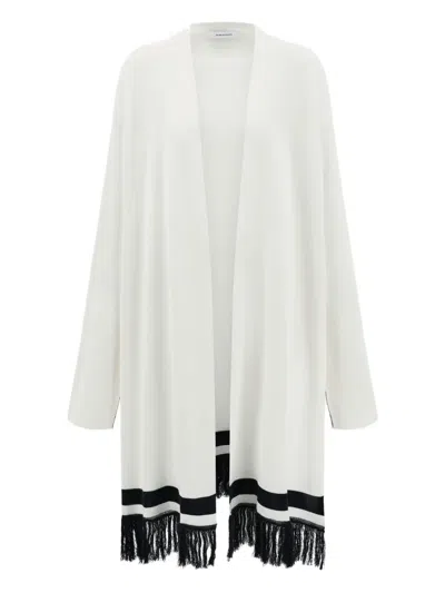 Ferragamo Fringe-detailed Cardigan In White
