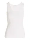 Ferragamo Second Skin Tank Top In White