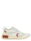 Ferragamo Round Head Lace-up Sneakers In White