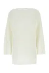 Ferragamo Cotton Oversize Sweater Ribbed Texture