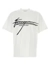 Ferragamo Signature Velvet Logo T-shirt In Multi