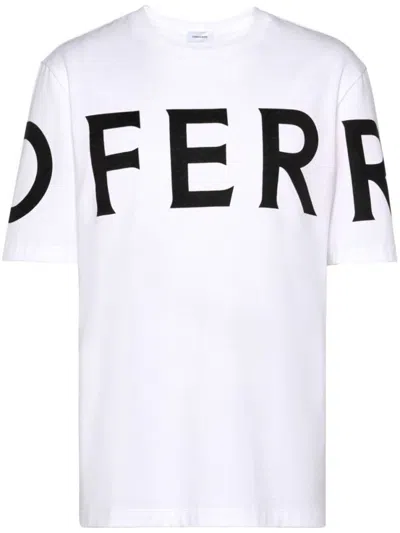 FERRAGAMO WHITE CREWNECK T-SHIRT