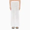 Ferragamo Side-slit Knit Skirt In White