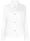 Ferragamo Classic-collar Denim Jacket In Weiss