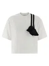 Ferragamo T-shirt With Floral Detail And Tassels In White