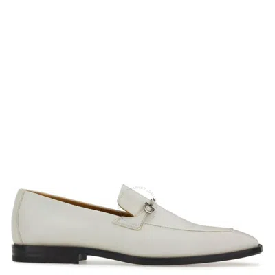 Ferragamo White Florida Gancini Ornament Moccasin
