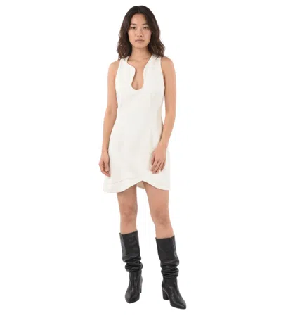 Ferragamo White Halter Neck Mini Dress