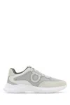 Ferragamo Sneakers Bay Man Bianche In Pelle E Rete Uomo