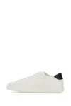 Ferragamo White Sneakers With Gancini Print On The Side And Contrasting Heel In Bianco Ottico Nero
