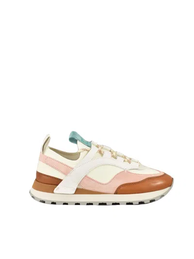 Ferragamo White Leather Sneakers In Multi