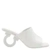 Ferragamo White Nappa Astro 70 Elinda Slide Sandals