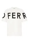 Ferragamo White Oversize Cotton T-shirt In White Black