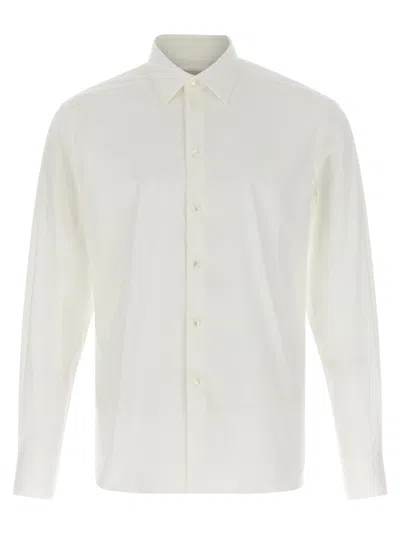 FERRAGAMO WHITE POPLIN SHIRT