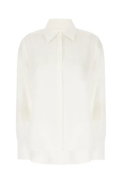 Ferragamo White Silk Shirt