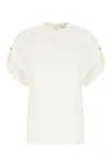 Ferragamo Turned Up Sleeves T-shirt In Mascarpone