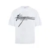 Ferragamo Signature Velvet Logo T-shirt In White