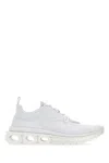 Ferragamo Gancini Sole Sneakers With Knitted Upper In White