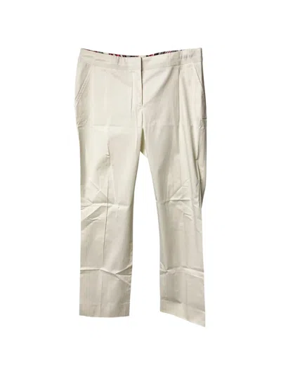 Pre-owned Ferragamo White Trousers
