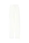 Ferragamo White Viscose Blend Pants In White