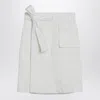 Ferragamo Mini Wrap Skirt In Cotton Blend