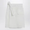 Ferragamo Mini Wrap Skirt In Cotton Blend