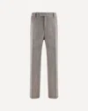 Ferragamo Men Wide Chevron Pants In Gray