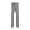 Ferragamo Men Wide Chevron Pants In Neutral