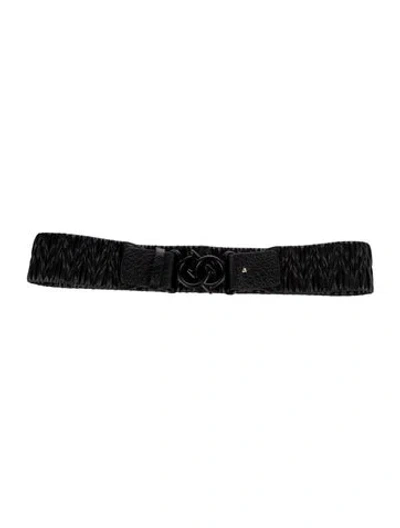 Pre-owned Ferragamo Wide Leather Belt In Black