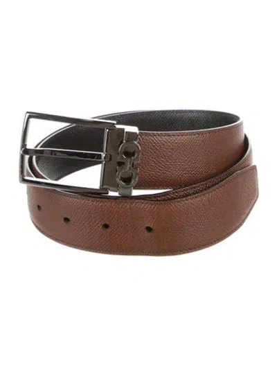 Pre-owned Ferragamo Wide Leather Belt In Multi