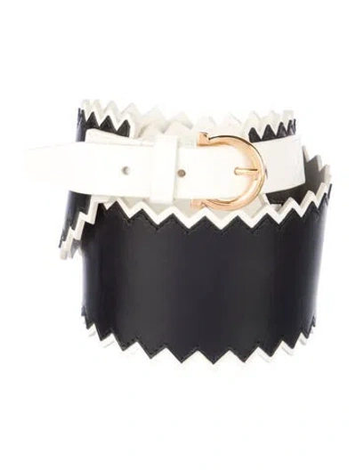 Pre-owned Ferragamo Wide Leather Waist Belt