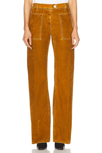Ferragamo Wide Leg In Burnt Ocra