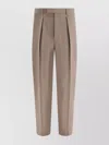 Ferragamo Wide-leg Cotton Trousers Featuring Pockets