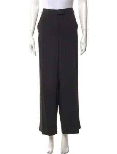 Pre-owned Ferragamo Wide Leg Pants In Black