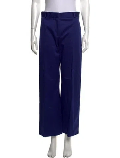 Pre-owned Ferragamo Wide Leg Pants In Blue