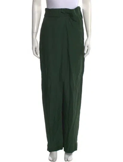 Pre-owned Ferragamo Wide Leg Pants In Green