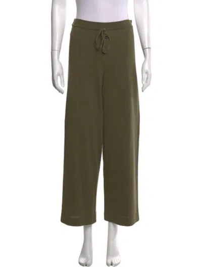 Pre-owned Ferragamo Wide Leg Pants In Green