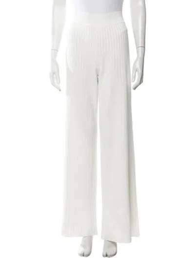 Pre-owned Ferragamo Wide Leg Pants In Neutrals