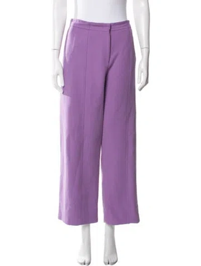 Pre-owned Ferragamo Wide Leg Pants In Purple