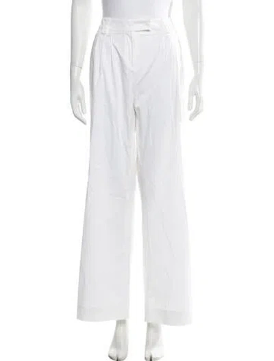 Pre-owned Ferragamo Wide Leg Pants In White