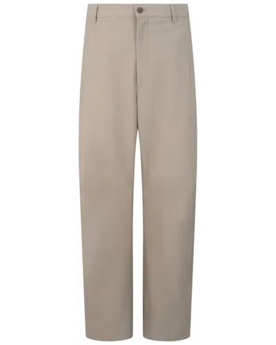 Ferragamo Wide Leg Trouser In Brown