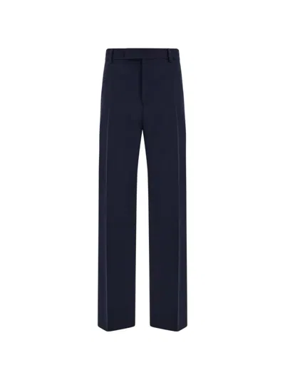 Ferragamo Wide Leg Trousers In Blue