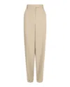 Ferragamo Wide-leg Wool Trousers In Neutral