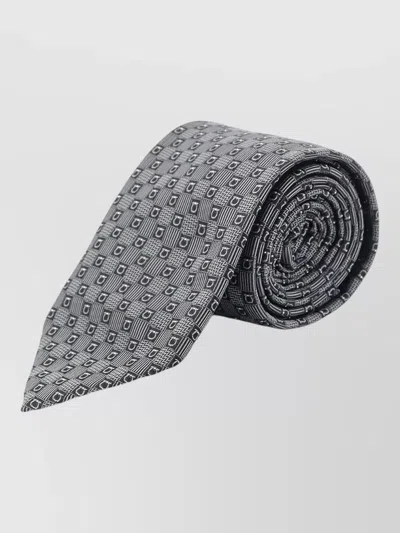 Ferragamo Wide Patterned Bow Tie Lightweight Rolled Style