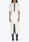 Ferragamo Wide-sleeve Midi Shirt Dress