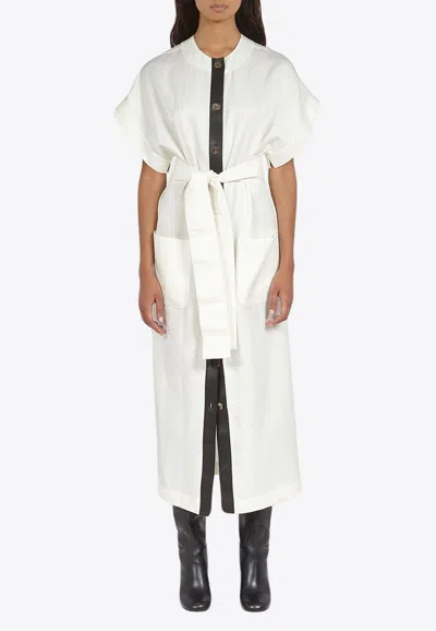 Ferragamo Wide-sleeve Midi Shirt Dress