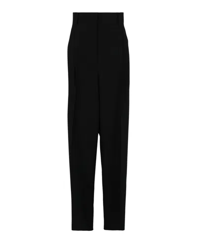 Ferragamo Wide-leg Trousers In Black